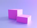Podium pedestal stand background or display platform, 3D cube boxes. Stage stairs and product presentation display podium Royalty Free Stock Photo