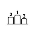 Podium rank icon flat vector template design trendy Royalty Free Stock Photo