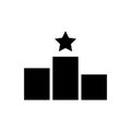 Podium rank icon flat vector template design trendy Royalty Free Stock Photo