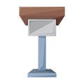 Podium of rostrum vector icon.Cartoon vector icon isolated on white background podium of rostrum.