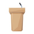 Podium of rostrum vector icon.Cartoon vector icon isolated on white background podium of rostrum.