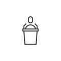 Podium speech line icon