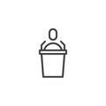 Podium speech line icon