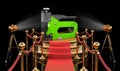 Podium with staple gun, 3D rendering