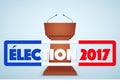 Podium Tribune with French Election Symbol