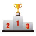 podium with trophy. Vector illustration decorative design Royalty Free Stock Photo