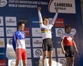 Podium at he UCI 2009 mountain bike championships