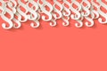 Paragraph vector white symbols on top on a Coral color background