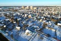 Podolsk cityscape abd real esate on winter sunny morning