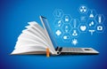 Healthcare knowledge base - medical online repository concept, elearning
