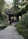 A poem pagoda in a Chinese garden