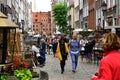 GDANSK, POLAND - August 2018, Unknown people walking on the Mariacka street in the historical part of Gdansk. Royalty Free Stock Photo