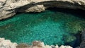 The poesia cave, puglia, italy Royalty Free Stock Photo