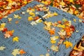 Poet Robert Frost`s grave in Bennington, Vermont