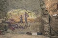 Poetic wall painting at Licata Royalty Free Stock Photo