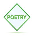 Poetry modern abstract green diamond button