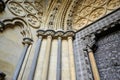 Poets` corner inside Westminster Abbey in London, England