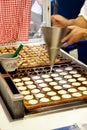 Poffertjes mini pancakes Royalty Free Stock Photo