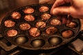 Poffertjes, traditional Dutch little pancakes.