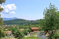 Poggio-di-Venaco - small picturesque mountain village between splendid mountains of Corsica island, France Royalty Free Stock Photo