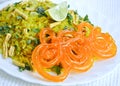 Poha Jalebi Royalty Free Stock Photo