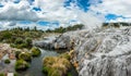 Pohutu and Prince of Wales geysers Royalty Free Stock Photo