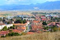 Carpathian Mountains. Landscape of the town Codlea, in Transzlvania, Romania. Royalty Free Stock Photo