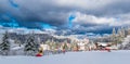 Poiana Brasov landscape Royalty Free Stock Photo