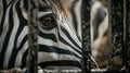 Close-up of a Zebra\'s Eye in Captivity