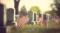 Honoring the Fallen: Memorial Day Tribute to the American Flag in Grave,