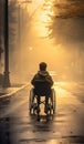 young teen Person with a Disability on a wheelchair. Inclusion, respect, equality, dignity and Empowerment.