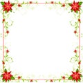 Poinsettia frame background