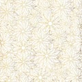 Poinsettia seamless vector pattern background design. White and gold festive holiday season pattern print