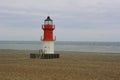 Point of Ayre lighthouse on beach
