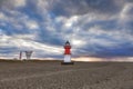 Point of Ayre Lighthouse on the Isle of Man Royalty Free Stock Photo