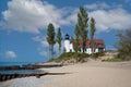 Point Betsie Lighthouse on Lake Michigan Royalty Free Stock Photo