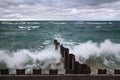 Point Betsie Seawall Royalty Free Stock Photo