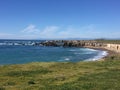 Point Buchon Trail - wildflowers, bluffs and caves with ocean view Royalty Free Stock Photo