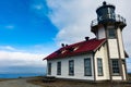Point Cabrillo Light House near Fort Bragg California, on the Pacific Ocean Royalty Free Stock Photo