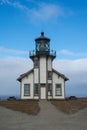 Point Cabrillo Light House near Fort Bragg California, on the Pacific Ocean. Road leading lines into the lighthouse Royalty Free Stock Photo