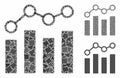Point chart Mosaic Icon of Unequal Elements Royalty Free Stock Photo