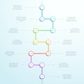 12 Point Colorful Vertical 3d Time Line Infographic