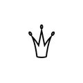 3 point crown outline icon