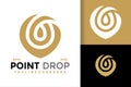 Point drop logo design vector symbol icon illustration