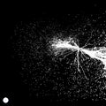 Point Explode. Array with Dynamic Emitted Particles. Abstract Dynamic Background.