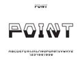 Point font. Vector alphabet