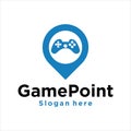 Point game pad vector logo design graphic icon. symbol