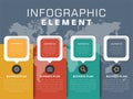 4 Point Infographic Element for Business Target Royalty Free Stock Photo