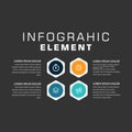 4 Point Infographic Element for Business Target Royalty Free Stock Photo