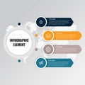 4 Point Infographic Element for Business Target Royalty Free Stock Photo